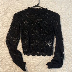 Elegant Black Lace Top